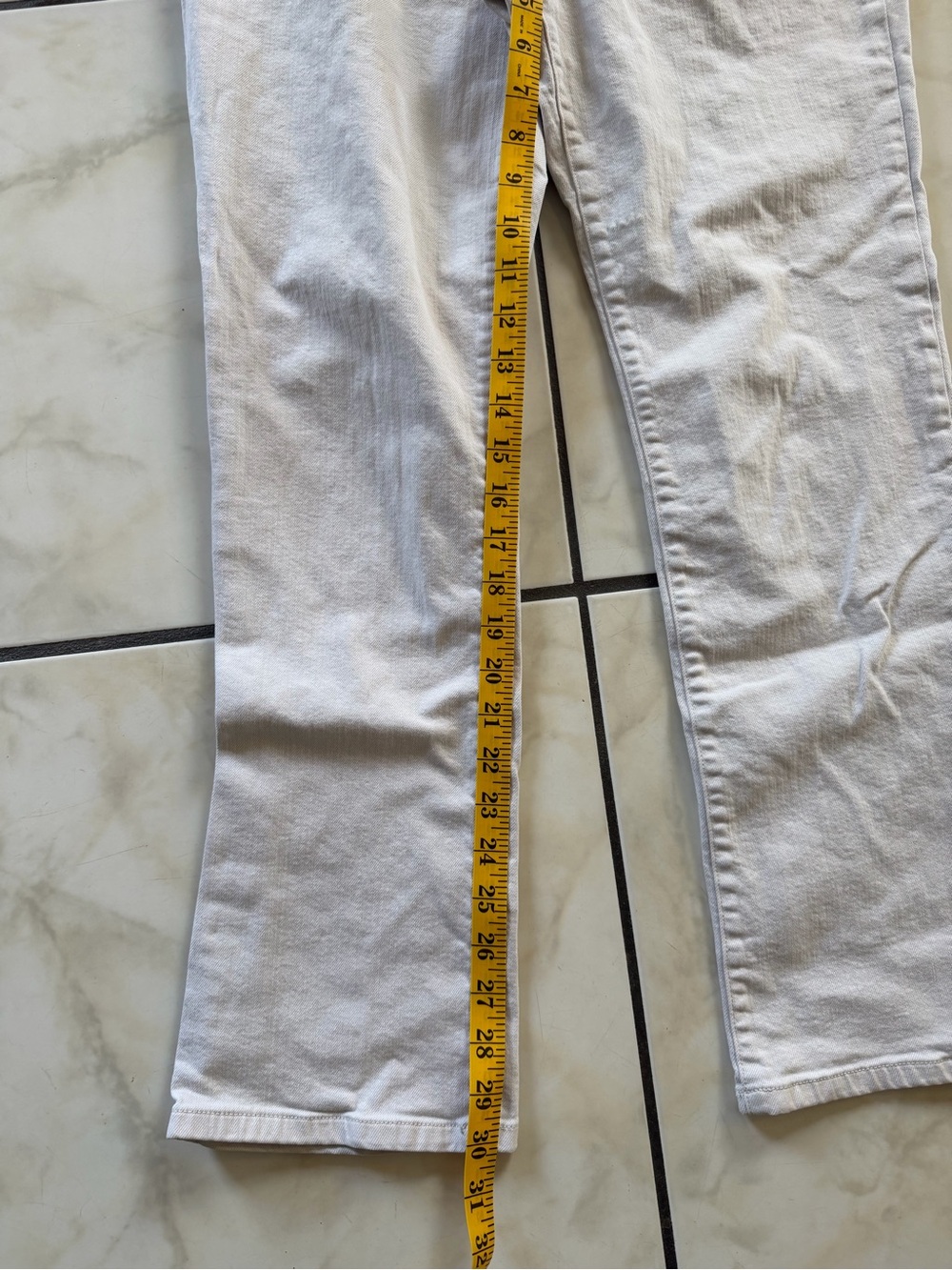 Lauren Ralph Lauren Cream Wide-Leg Jeans - Picture 4 of 8